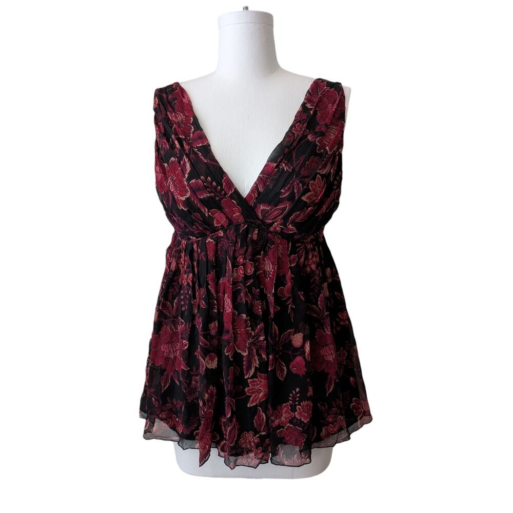 Express y2k silk babydoll top
